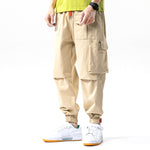 YESFASHION Men Large Pocket Cargo Loose Casual Pants PBY-10V8