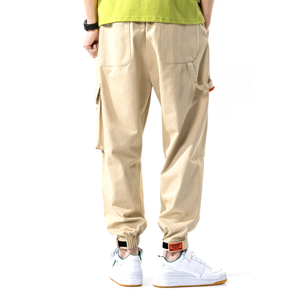 YESFASHION Men Large Pocket Cargo Loose Casual Pants PBY-10V8