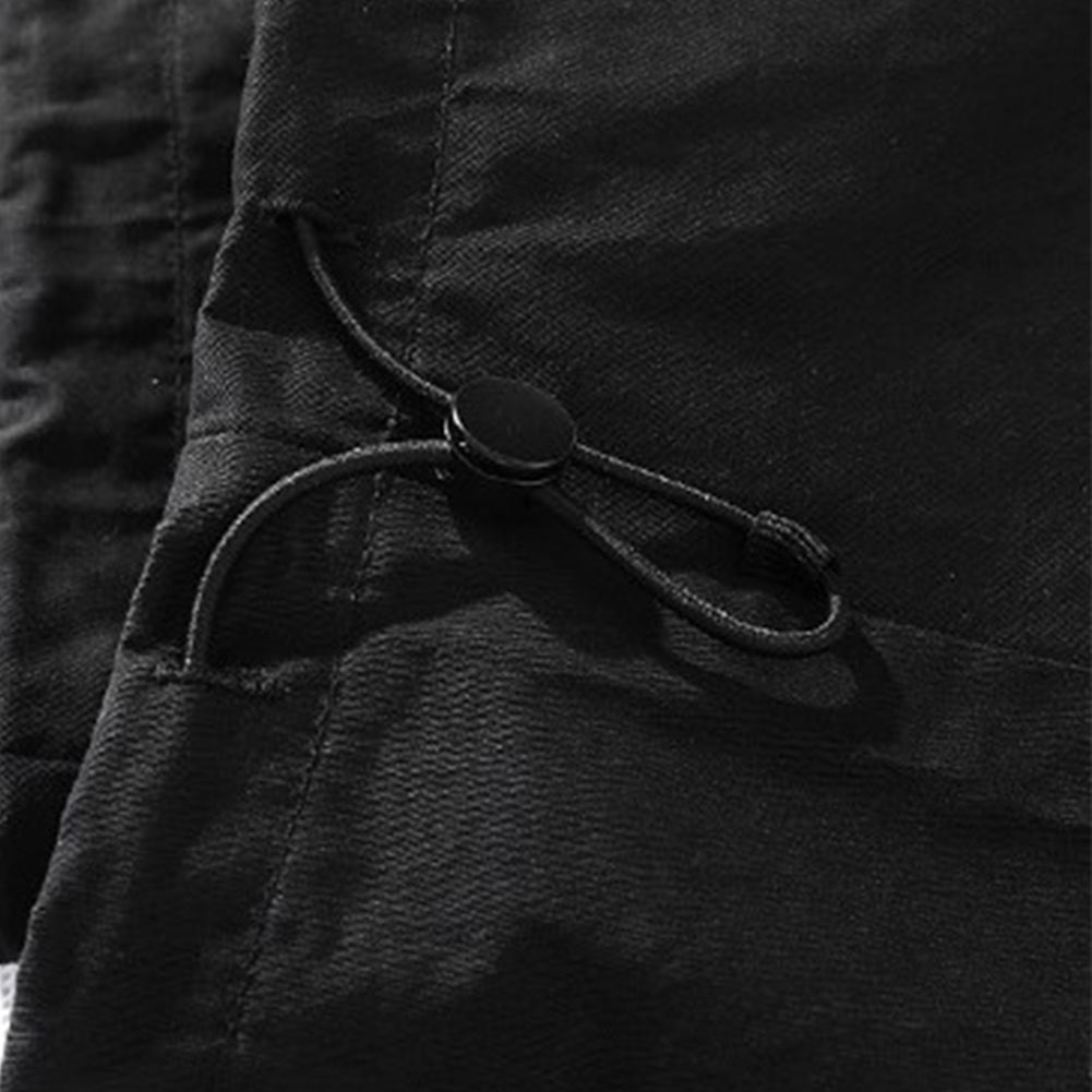 YESFASHION Color-block Loose Multi-pocket Men Pants