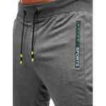 YESFASHION Men Solid Color Running Pants
