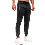 YESFASHION Men Solid Color Running Pants