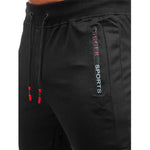 YESFASHION Men Solid Color Running Pants