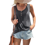 YESFASHION Women Clothing Solid Color Suspenders Tops