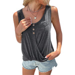 YESFASHION Women Clothing Solid Color Suspenders Tops