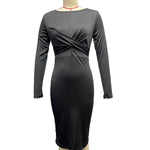 YESFASHION New French Retro Waist Slimming Slim Wrap Hip Dress