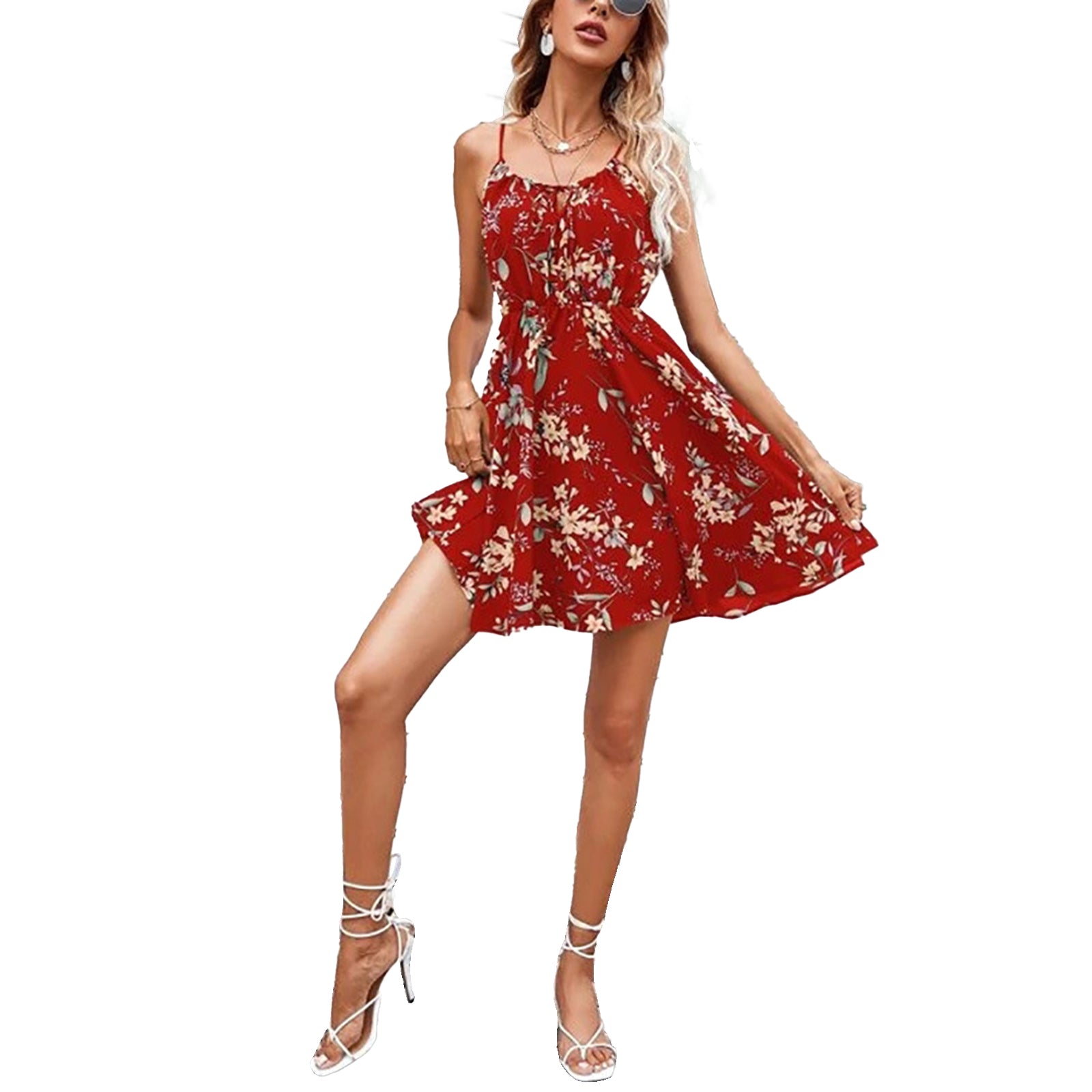 YESFASHION New Elegant Sleeveless Dress