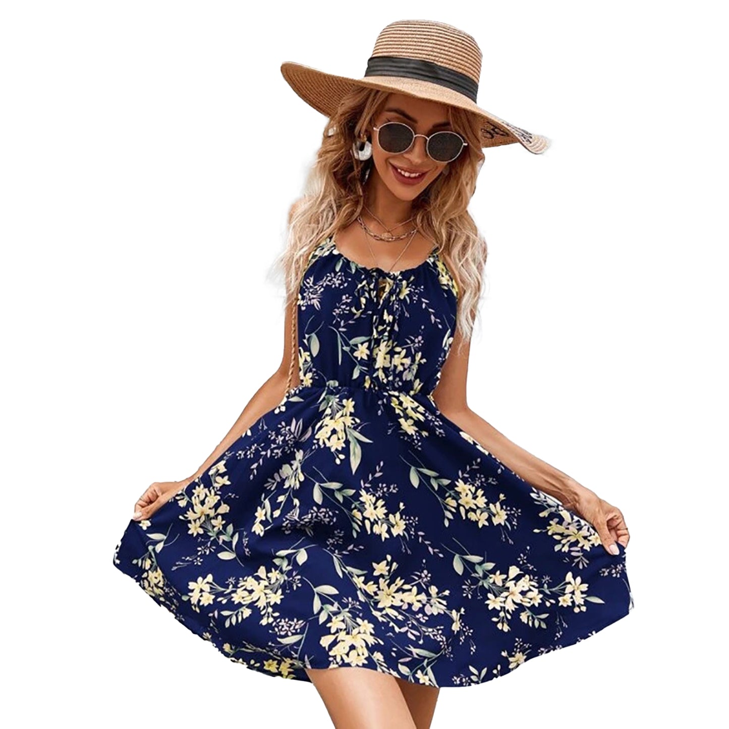 YESFASHION New Elegant Sleeveless Dress