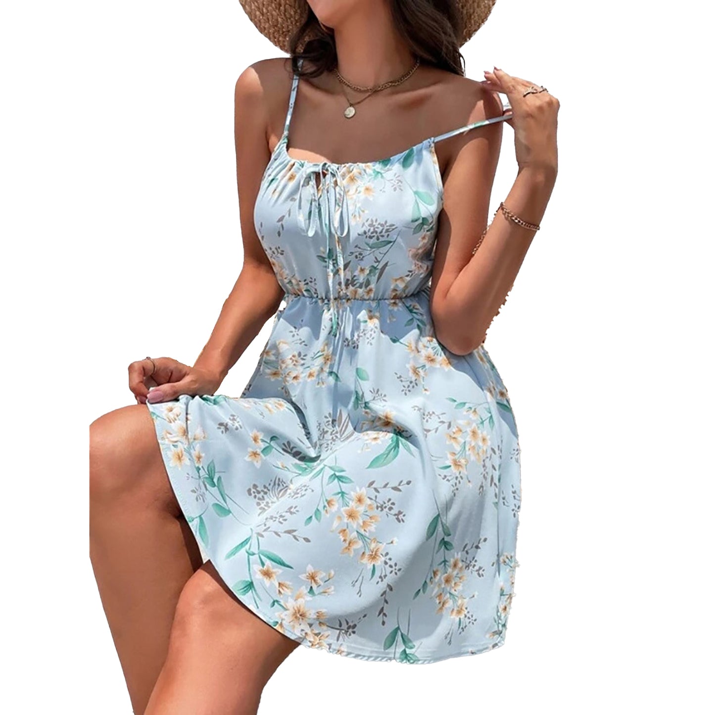 YESFASHION New Elegant Sleeveless Dress