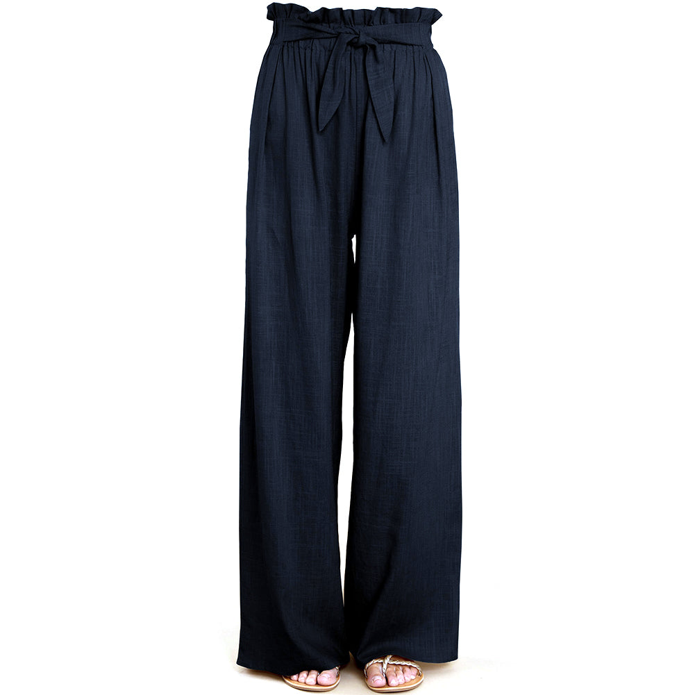 YESFASHION Large Size Loose Casual Trousers Pants