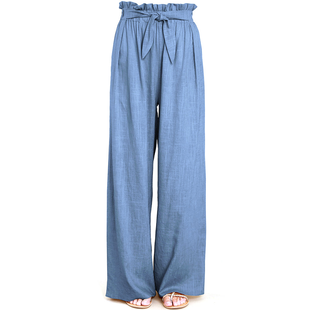 YESFASHION Large Size Loose Casual Trousers Pants
