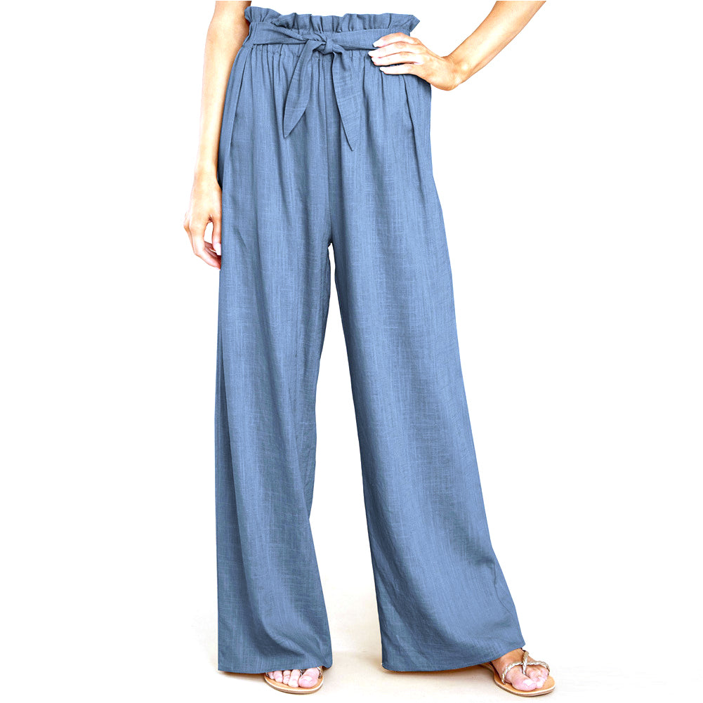 YESFASHION Large Size Loose Casual Trousers Pants