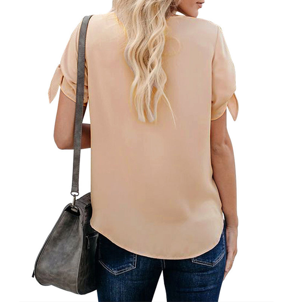 YESFASHION Women Tops Fashion V-neck Shirt