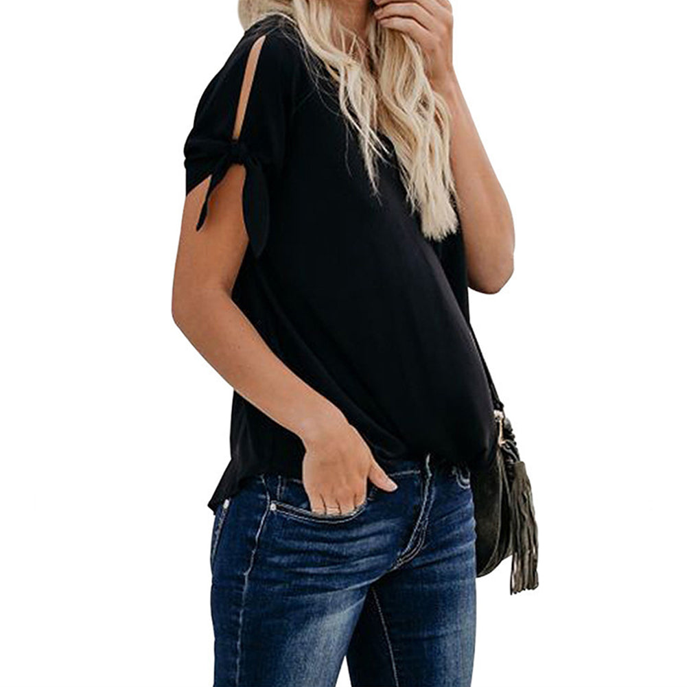 YESFASHION Women Tops Fashion V-neck Shirt