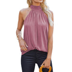 YESFASHION Summer New Solid Color Sleeveless Tops