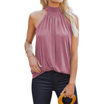 YESFASHION Summer New Solid Color Sleeveless Tops