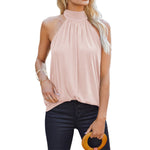 YESFASHION Summer New Solid Color Sleeveless Tops