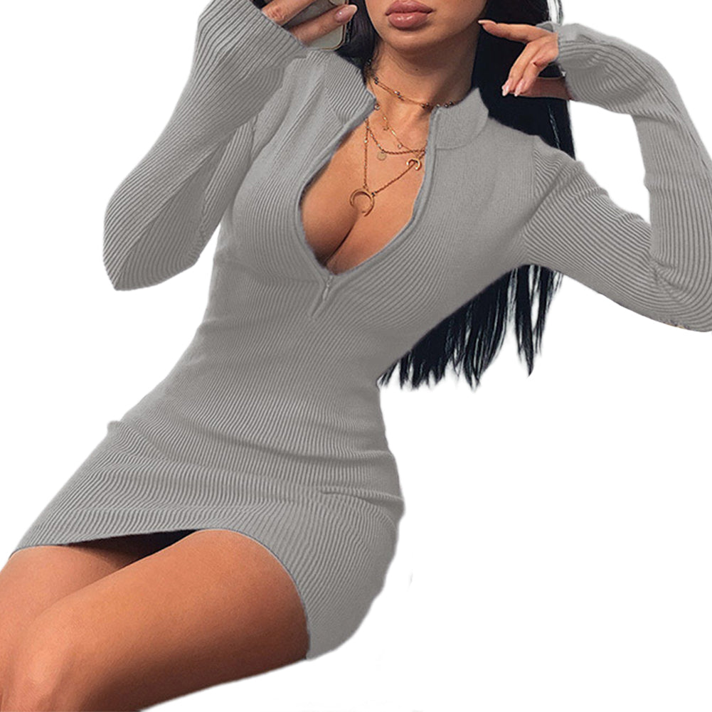 YESFASHION Fashion New Long-sleeved Dress