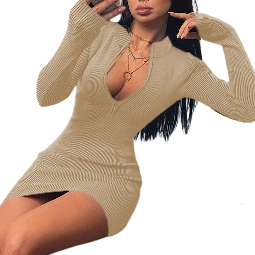 YESFASHION Fashion New Long-sleeved Dress