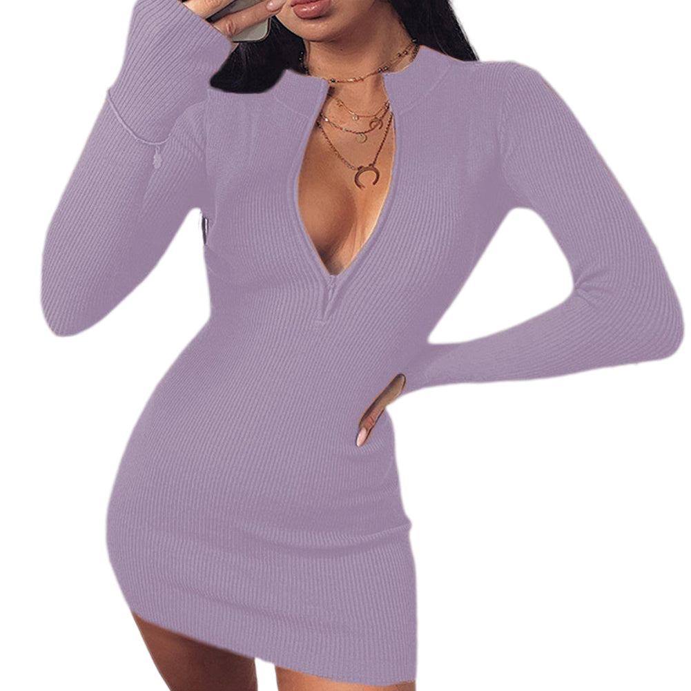 YESFASHION Fashion New Long-sleeved Dress