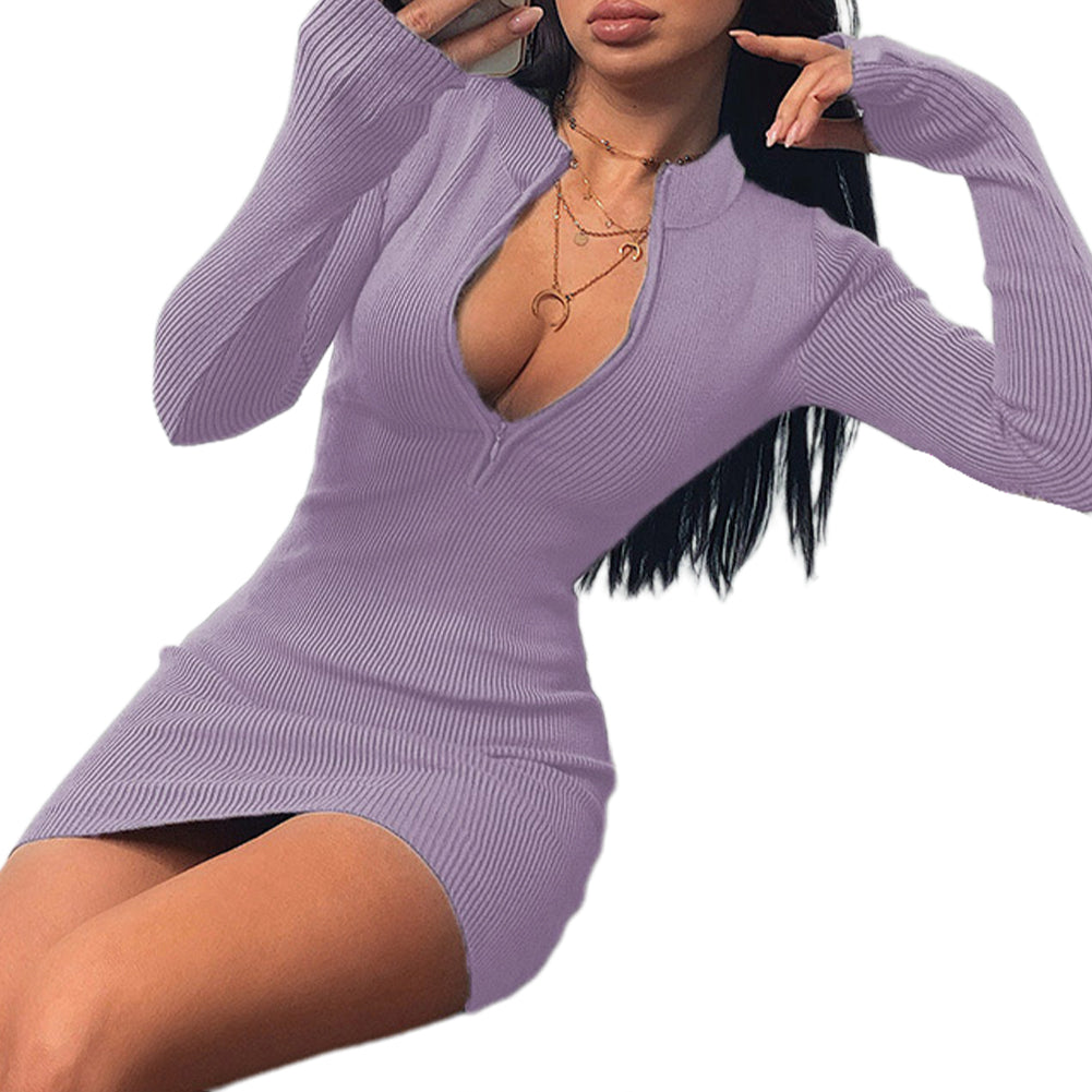 YESFASHION Fashion New Long-sleeved Dress