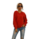 YESFASHION Fiber Spring Summer Tops Corduroy T-shirt