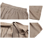 YESFASHION Women Excellent Tie-up Irregular Splicing Skirt