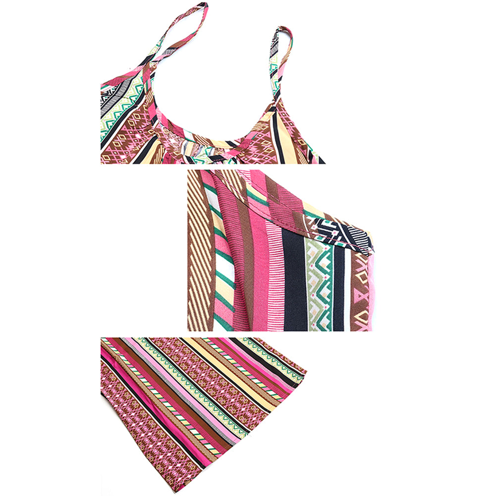 YESFASHION Women Sexy Striped Holiday Style Casual Suspender Jumpsuit