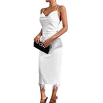 YESFASHION Women Bottoming Strap Dress Sexy Dress