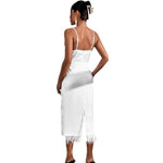 YESFASHION Women Bottoming Strap Dress Sexy Dress