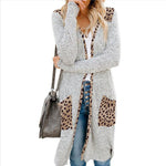 YESFASHION Loose Solid Color Knitted Sweaters Women Cardigan