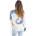 YESFASHION Women Ombre Long Sleeve Tie Dye Loose Tops