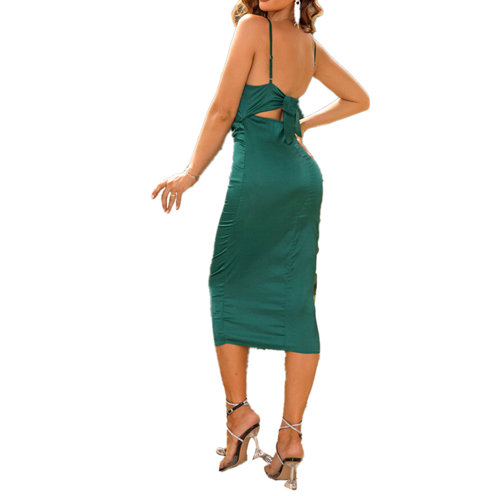 YESFASHION Temperament Suspender Dress One Step Skirt