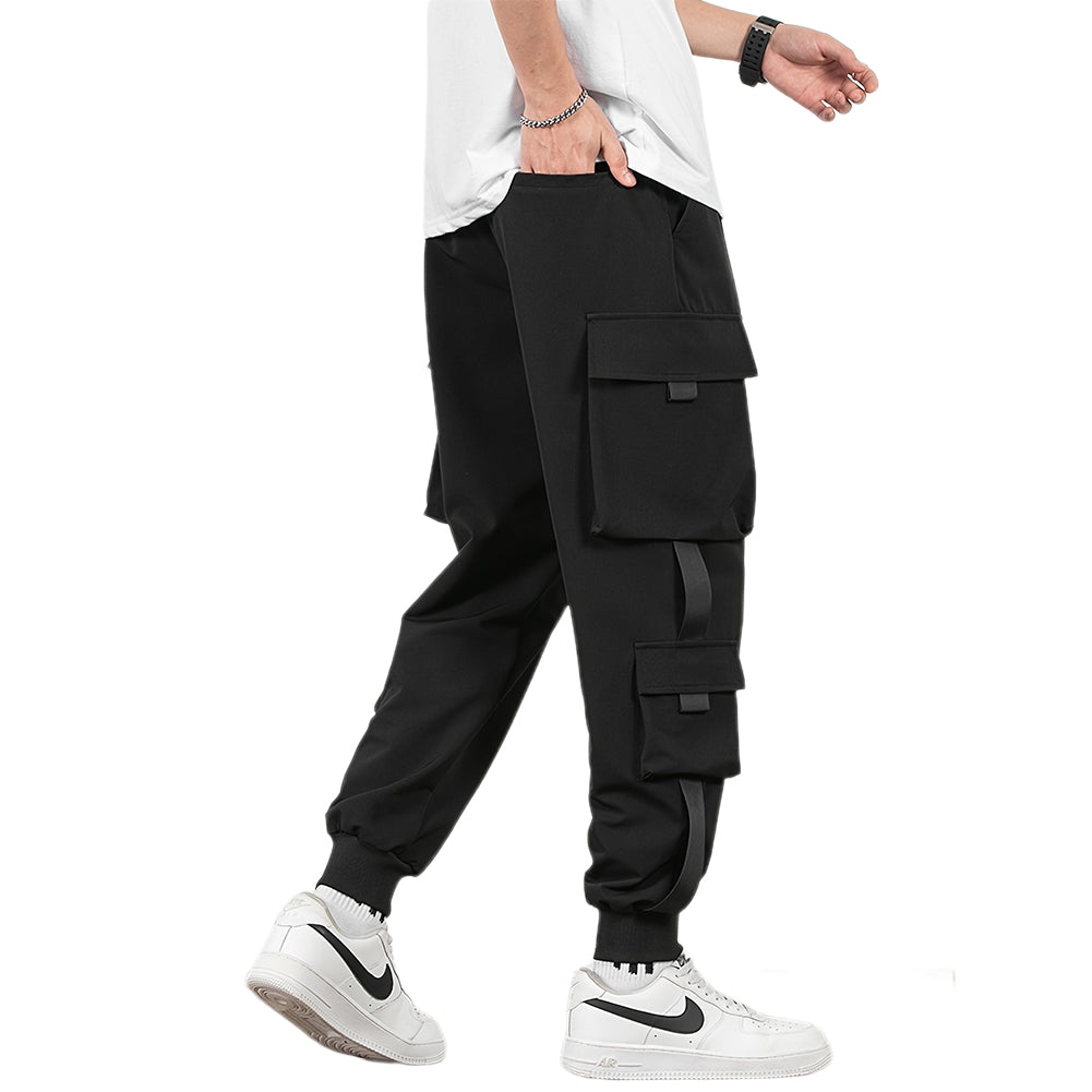 YESFASHION 100% Polyester Multi Pocket Men Cargo Pants