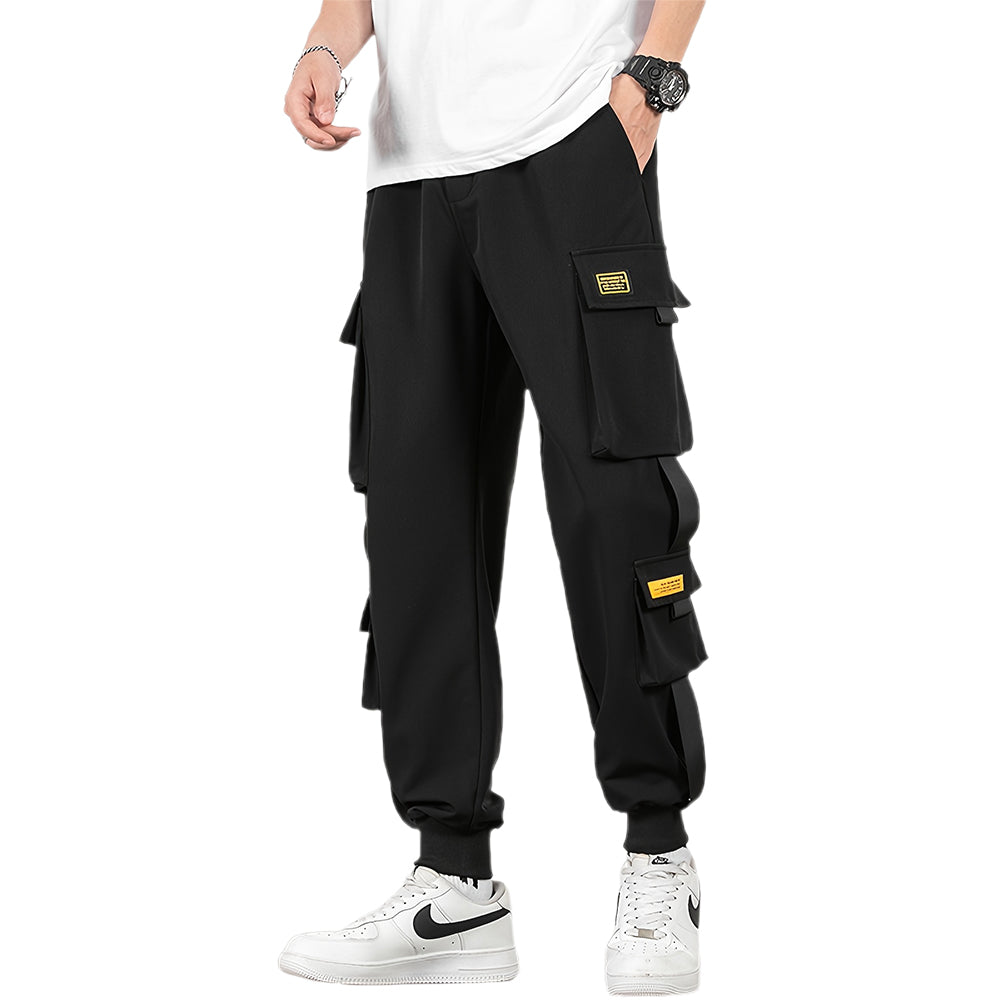 YESFASHION 100% Polyester Multi Pocket Men Cargo Pants