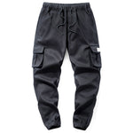 YESFASHION 100% Cotton Men Multi-pocket Cargo Pants