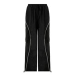 YESFASHION Contrast Color Loose Street Basic Pocket Casual Pants PBY-111G