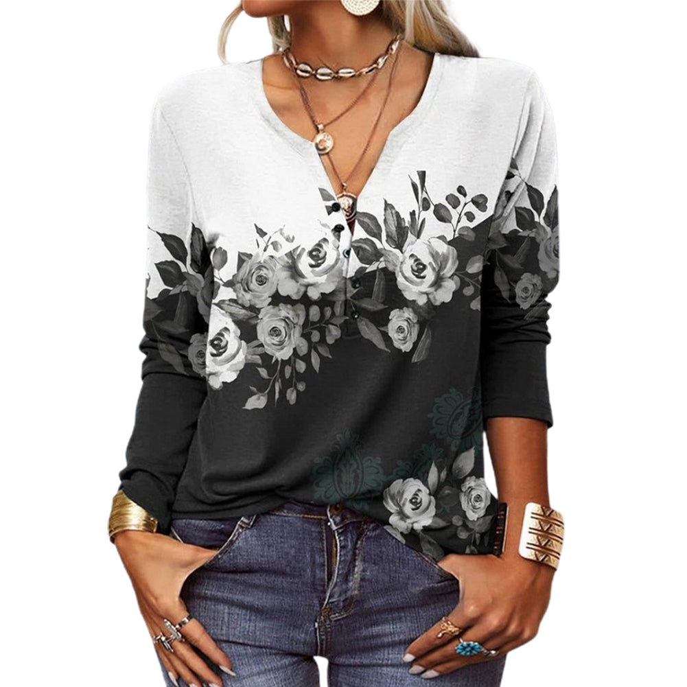YESFASHION New Foreign Trade Tops Women Long-sleeved T-shirt