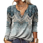 YESFASHION New Foreign Trade Tops Women Long-sleeved T-shirt