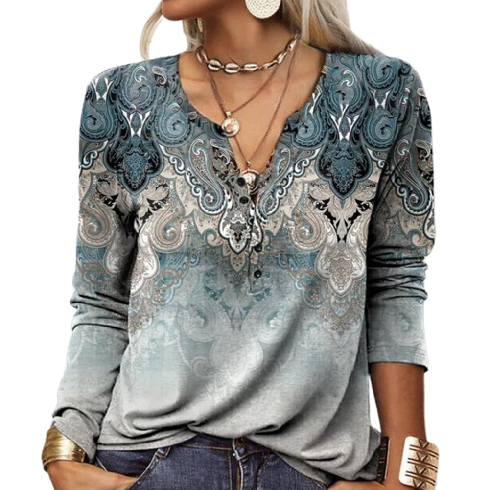 YESFASHION New Foreign Trade Tops Women Long-sleeved T-shirt