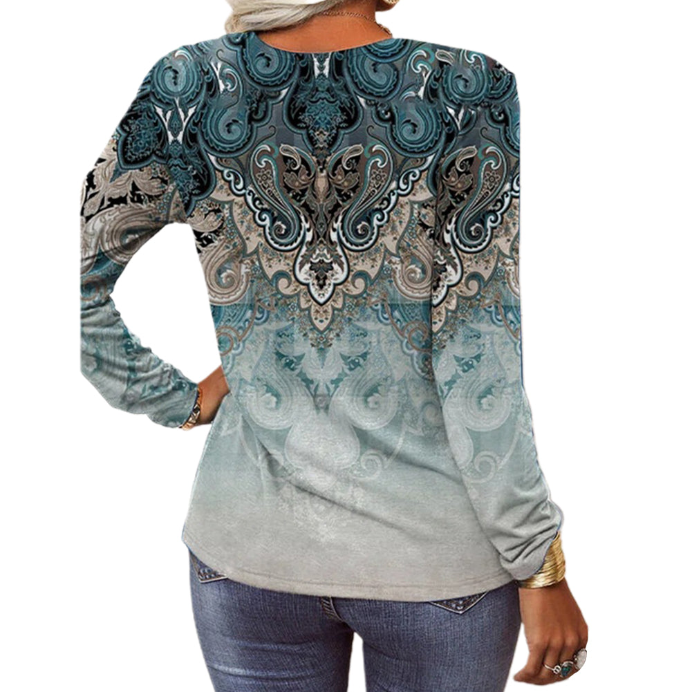 YESFASHION New Foreign Trade Tops Women Long-sleeved T-shirt