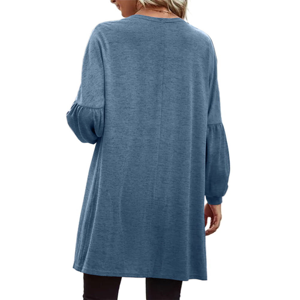 YESFASHION Women Solid Color Coats Cardigan Knitted Jacket