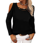 YESFASHION Modal Fashion Tops Strapless Long-sleeved T-shirt