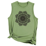 YESFASHION Women Vest Mandala Pattern Sleeveless T-Shirt Tops