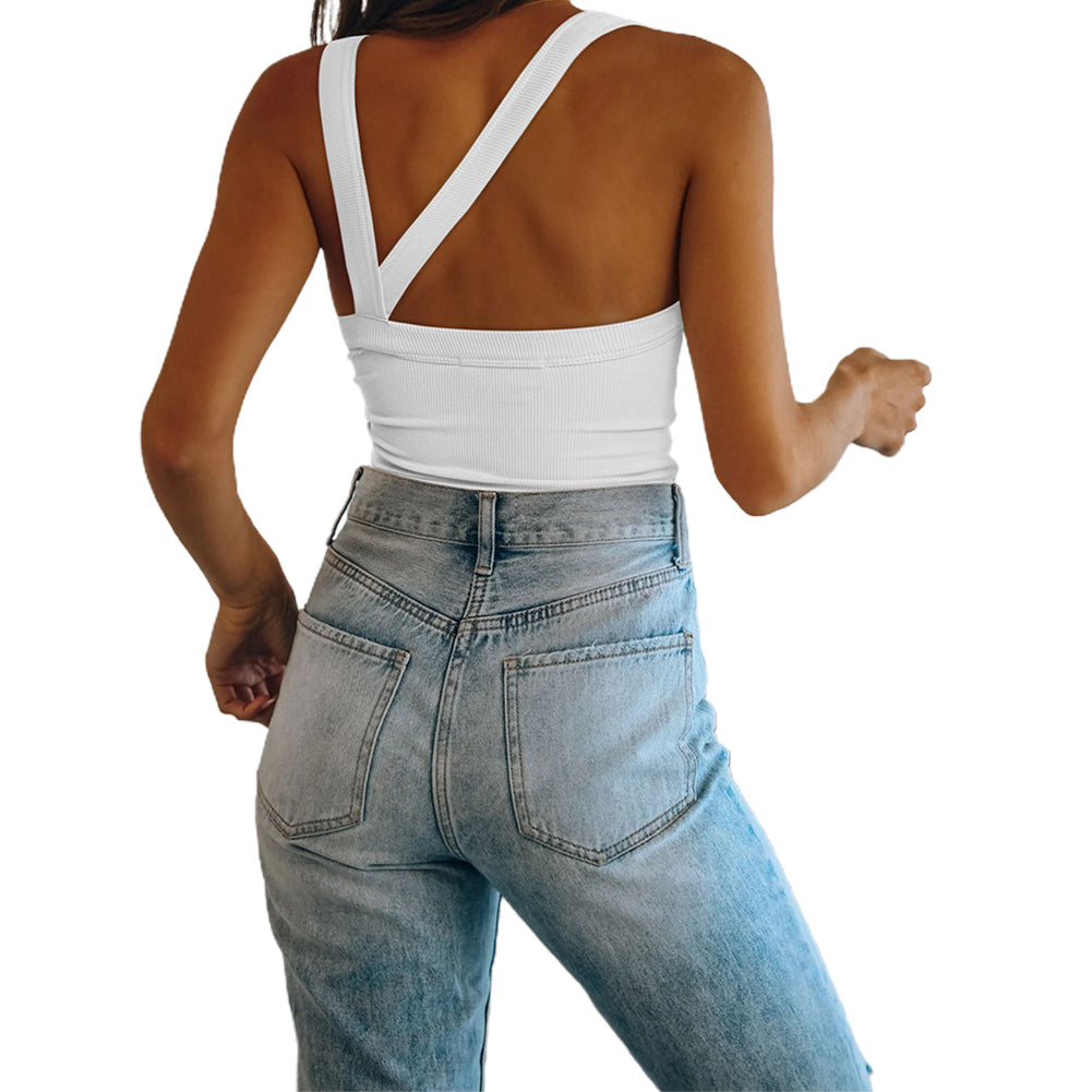 YESFASHION Sexy Backless Vest For Autumn And Winter