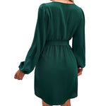 YESFASHION Women Clothing 2023 Spring New Solid Color Dress