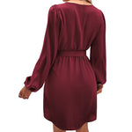 YESFASHION Women Clothing 2023 Spring New Solid Color Dress