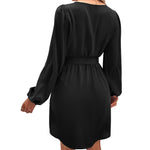 YESFASHION Women Clothing 2023 Spring New Solid Color Dress