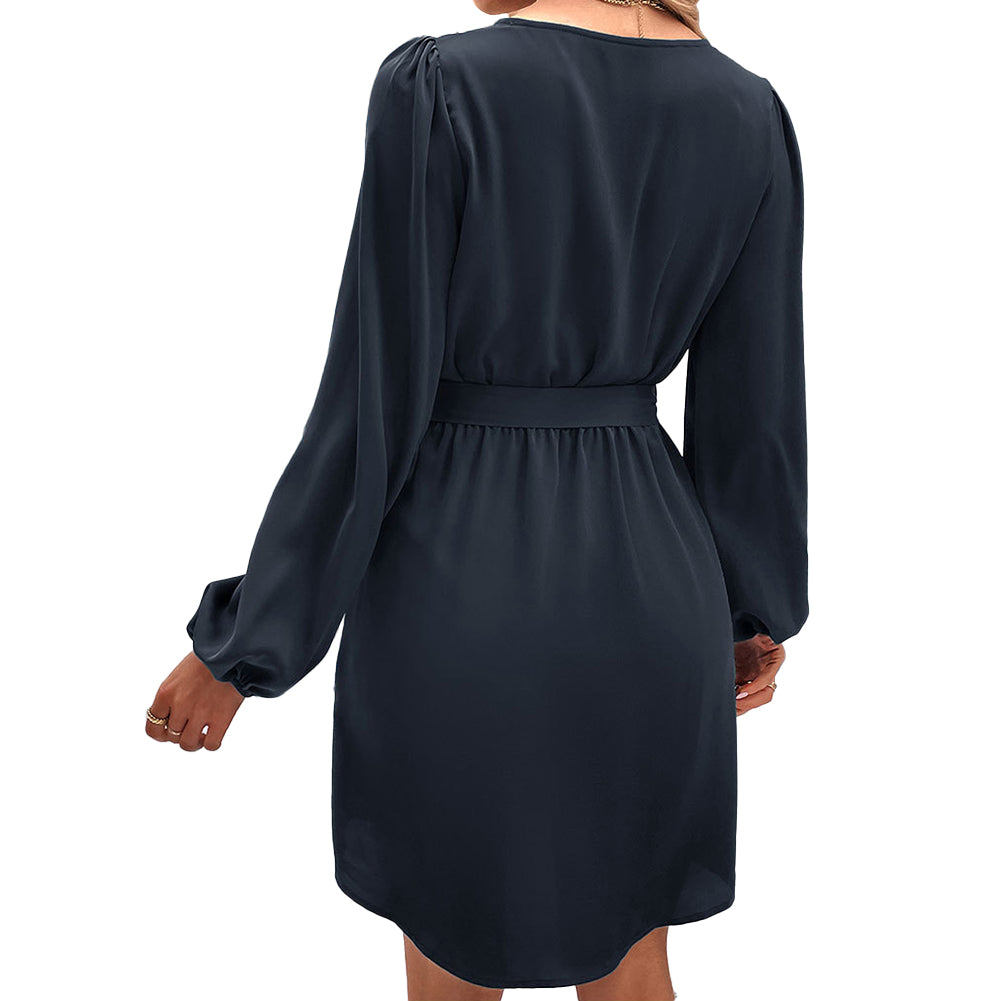 YESFASHION Women Clothing 2023 Spring New Solid Color Dress