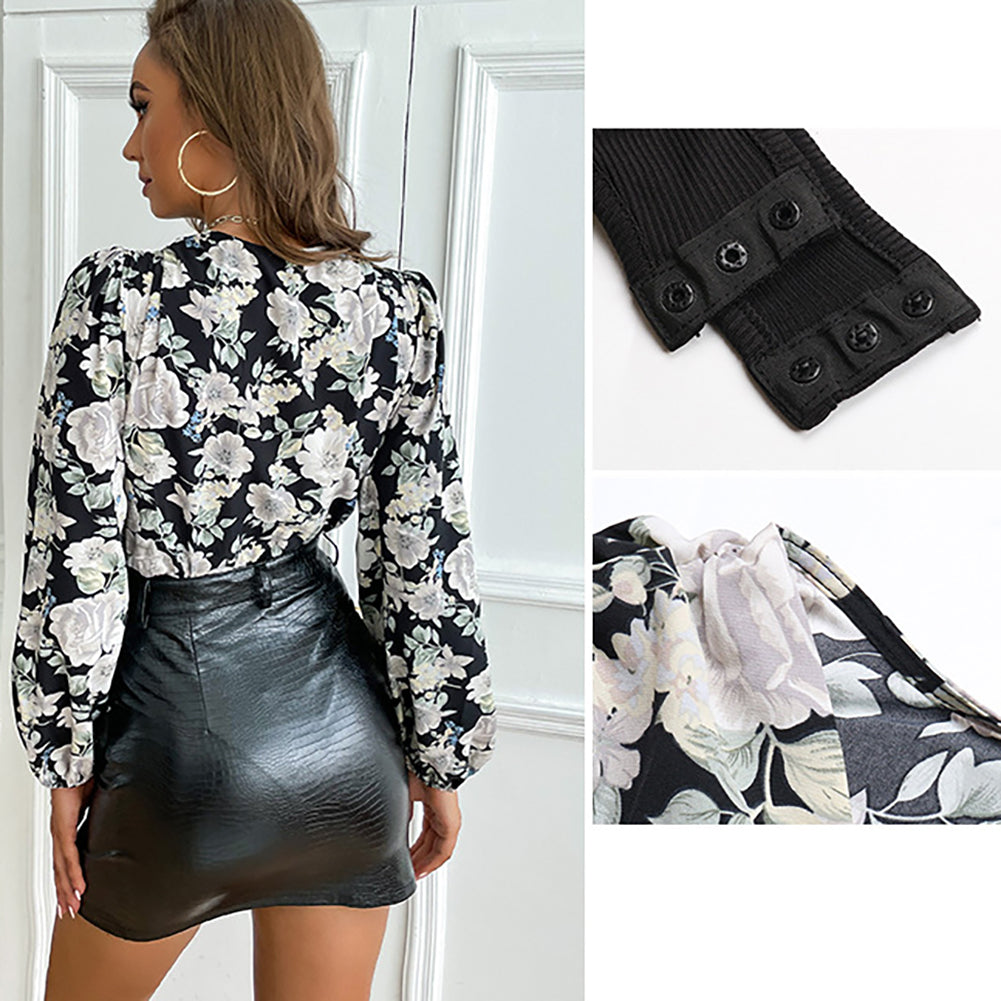 YESFASHION Women 2023 Spring New Splicing Printed Tops