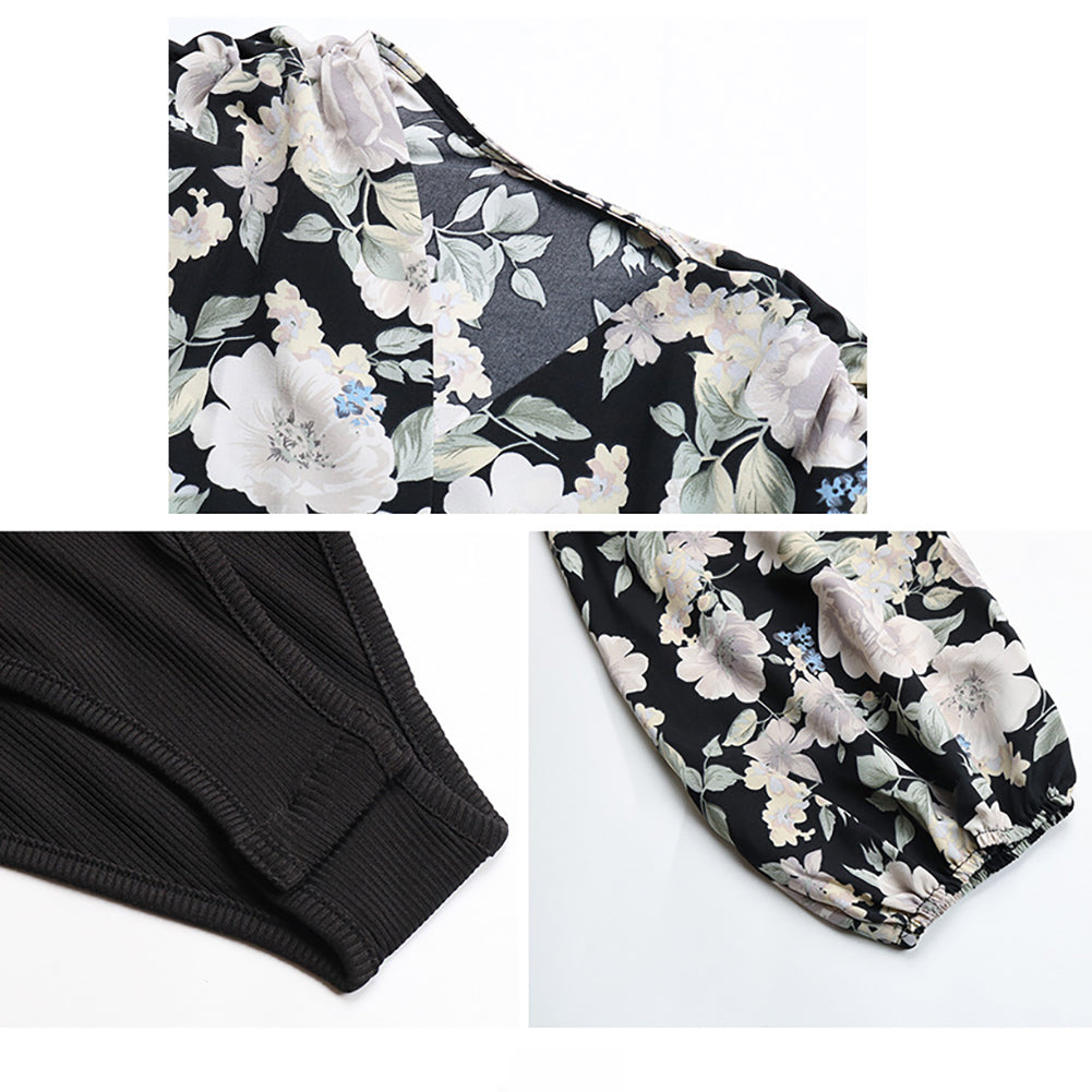 YESFASHION Women 2023 Spring New Splicing Printed Tops